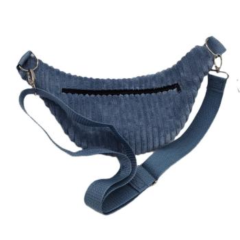 Preview: Crossbag, Crossbody, Hipbag Breitcord rauchblau